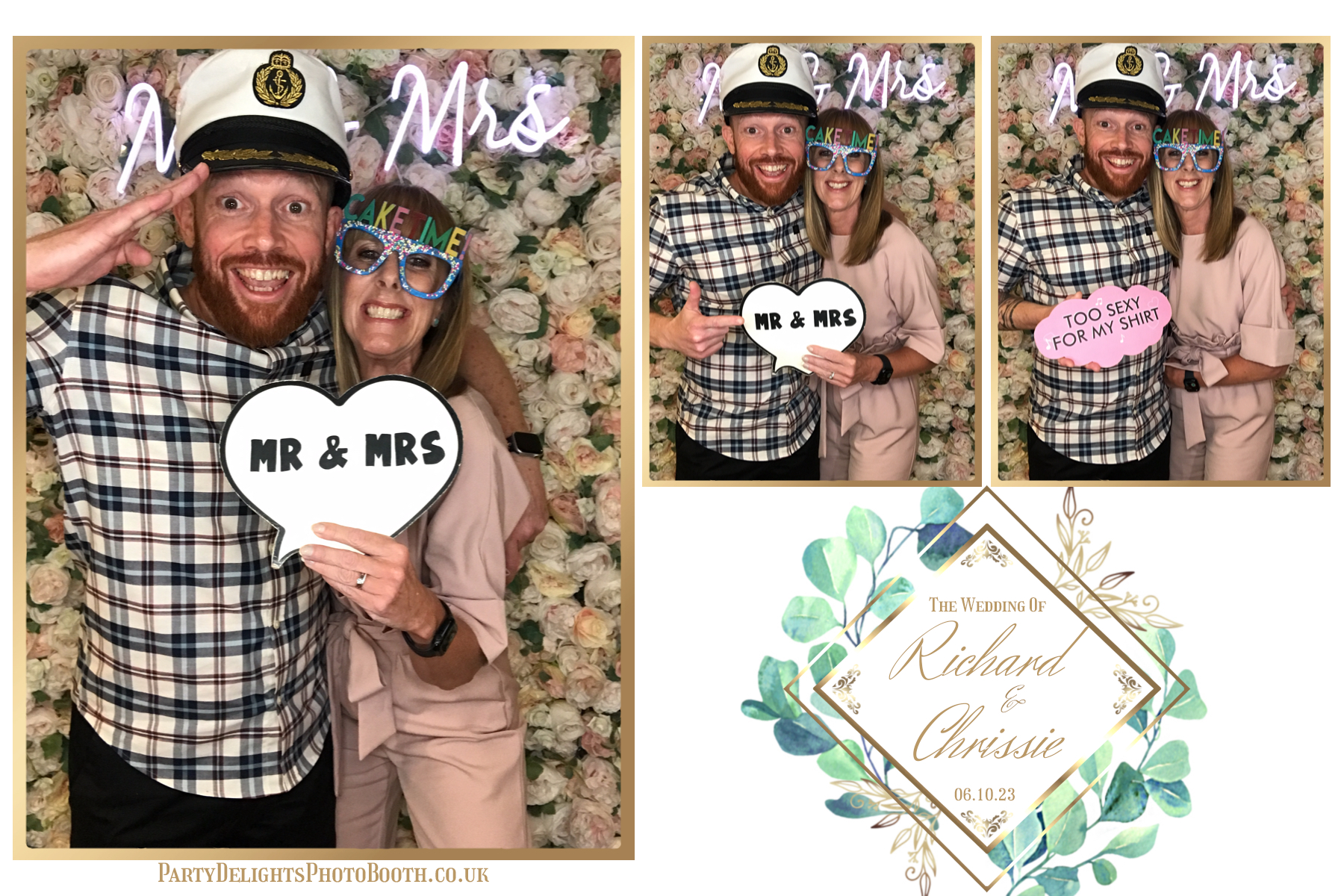 Chrissie and Richard | View more photos from the event at gallery.partydelightsphotobooth.co.uk/u/PartyDelightsPhotoBooth/Chrissie-and-Richard