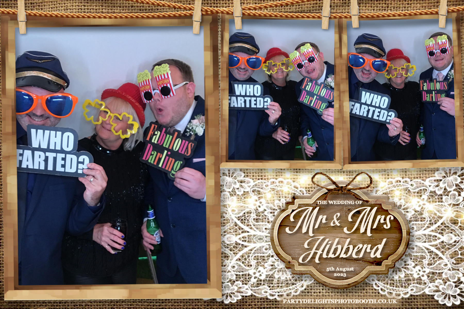 Mr and Mrs Hibberd | View more photos from the event at gallery.partydelightsphotobooth.co.uk/u/PartyDelightsPhotoBooth/Mr-and-Mrs-Hibberd