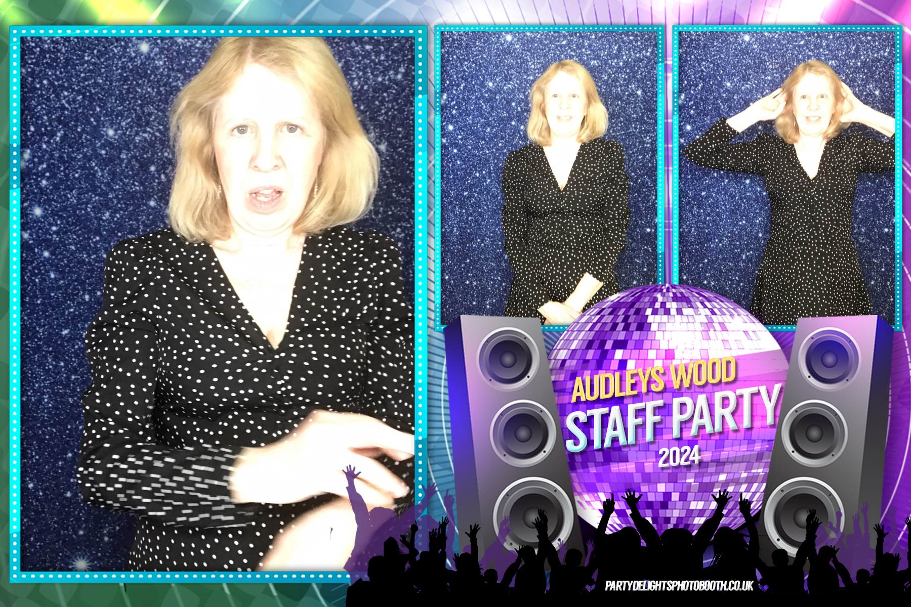Audleys Wood Hotel - Disco themed Staff Party 2024 | View more photos from the event at gallery.partydelightsphotobooth.co.uk/u/PartyDelightsPhotoBooth/Audleys-Wood-Hotel-Disco-themed-Staff-Party-2024