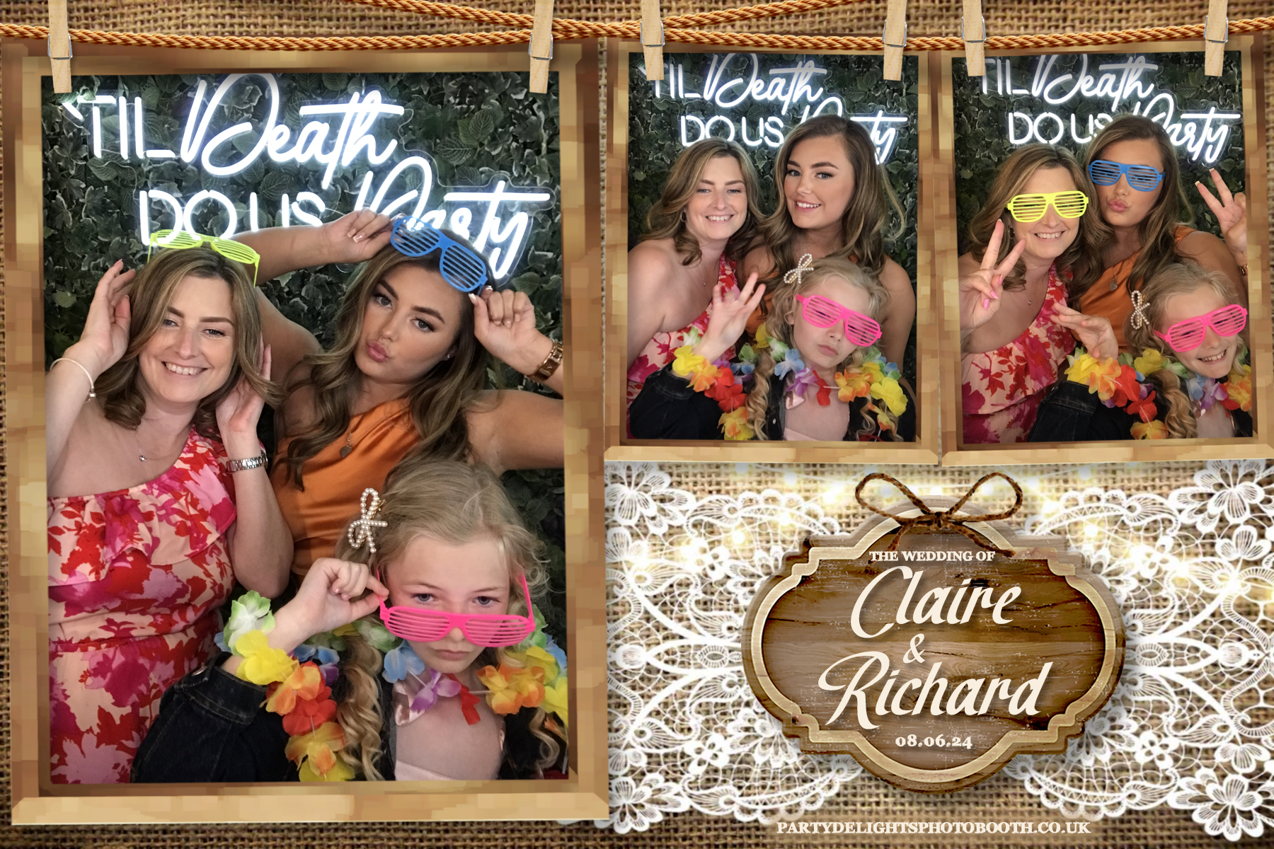 Claire & Richards Wedding | View more photos from the event at gallery.partydelightsphotobooth.co.uk/u/PartyDelightsPhotoBooth/Claire-Richards-Wedding