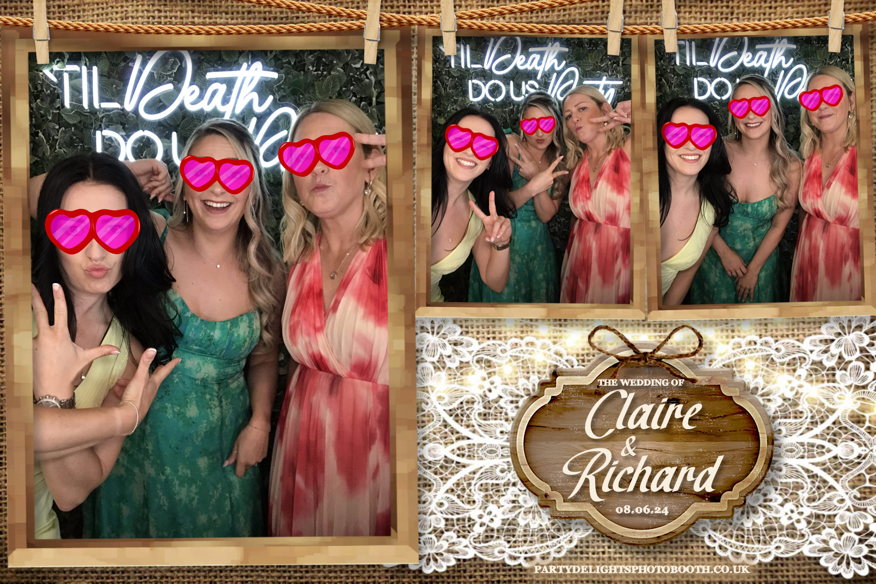 Claire & Richards Wedding | View more photos from the event at gallery.partydelightsphotobooth.co.uk/u/PartyDelightsPhotoBooth/Claire-Richards-Wedding