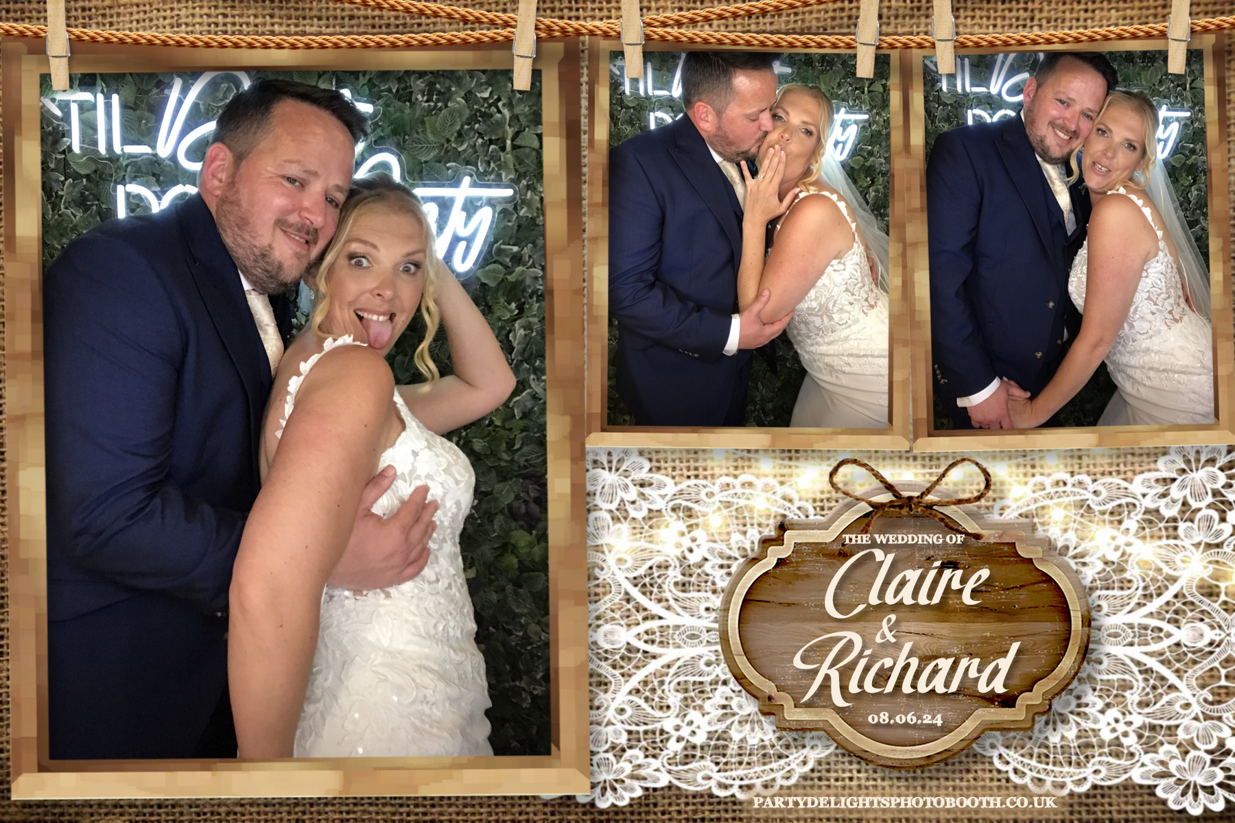 Claire & Richards Wedding | View more photos from the event at gallery.partydelightsphotobooth.co.uk/u/PartyDelightsPhotoBooth/Claire-Richards-Wedding