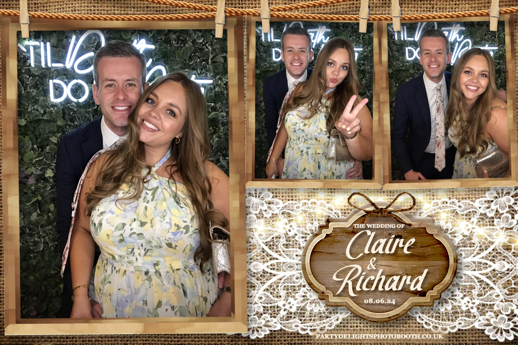 Claire & Richards Wedding | View more photos from the event at gallery.partydelightsphotobooth.co.uk/u/PartyDelightsPhotoBooth/Claire-Richards-Wedding