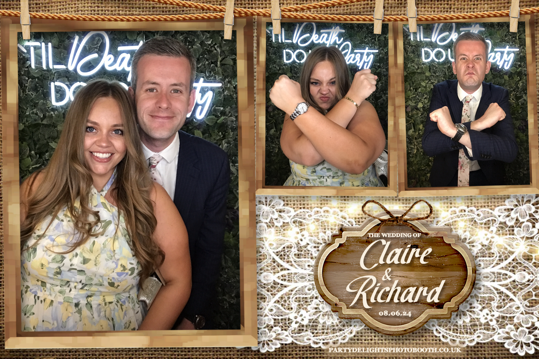 Claire & Richards Wedding | View more photos from the event at gallery.partydelightsphotobooth.co.uk/u/PartyDelightsPhotoBooth/Claire-Richards-Wedding