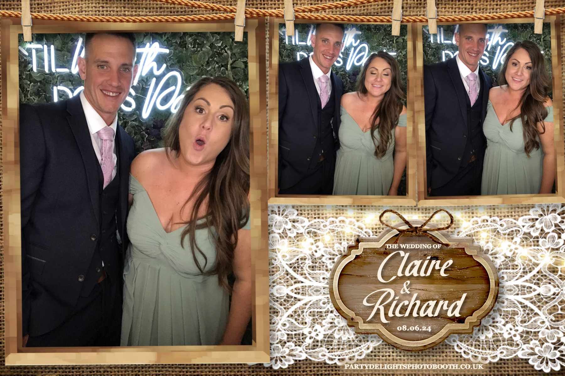 Claire & Richards Wedding | View more photos from the event at gallery.partydelightsphotobooth.co.uk/u/PartyDelightsPhotoBooth/Claire-Richards-Wedding