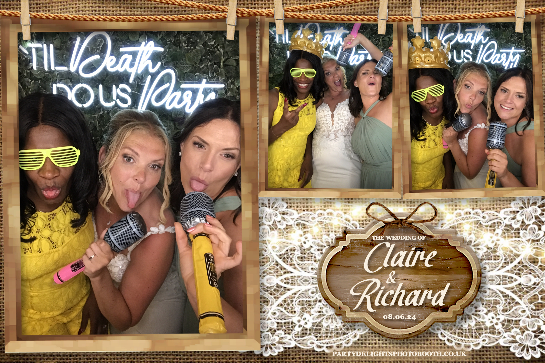 Claire & Richards Wedding | View more photos from the event at gallery.partydelightsphotobooth.co.uk/u/PartyDelightsPhotoBooth/Claire-Richards-Wedding