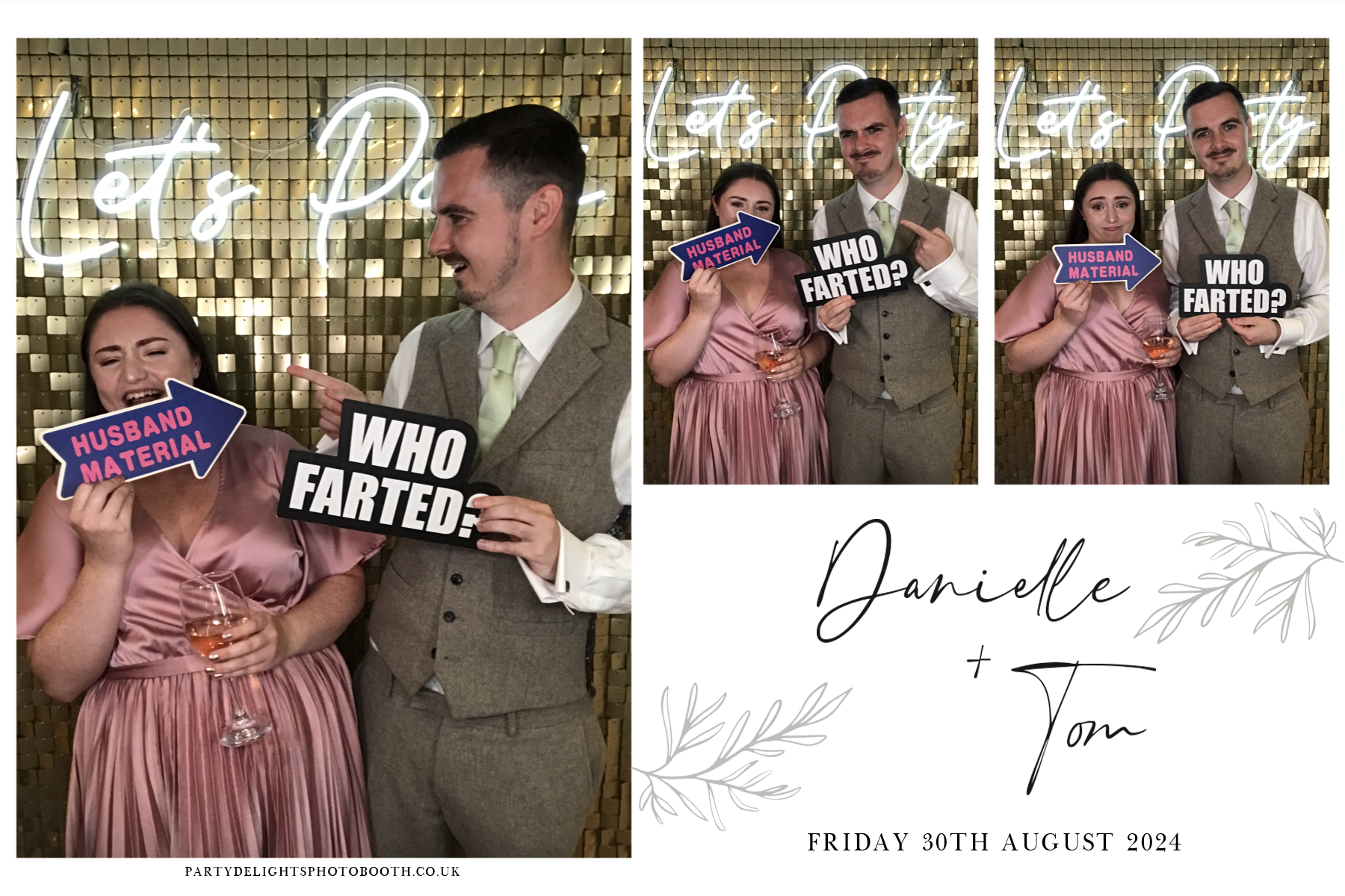 Danielle and Tom's Wedding | View more photos from the event at gallery.partydelightsphotobooth.co.uk/u/PartyDelightsPhotoBooth/Danielle-and-Toms-Wedding