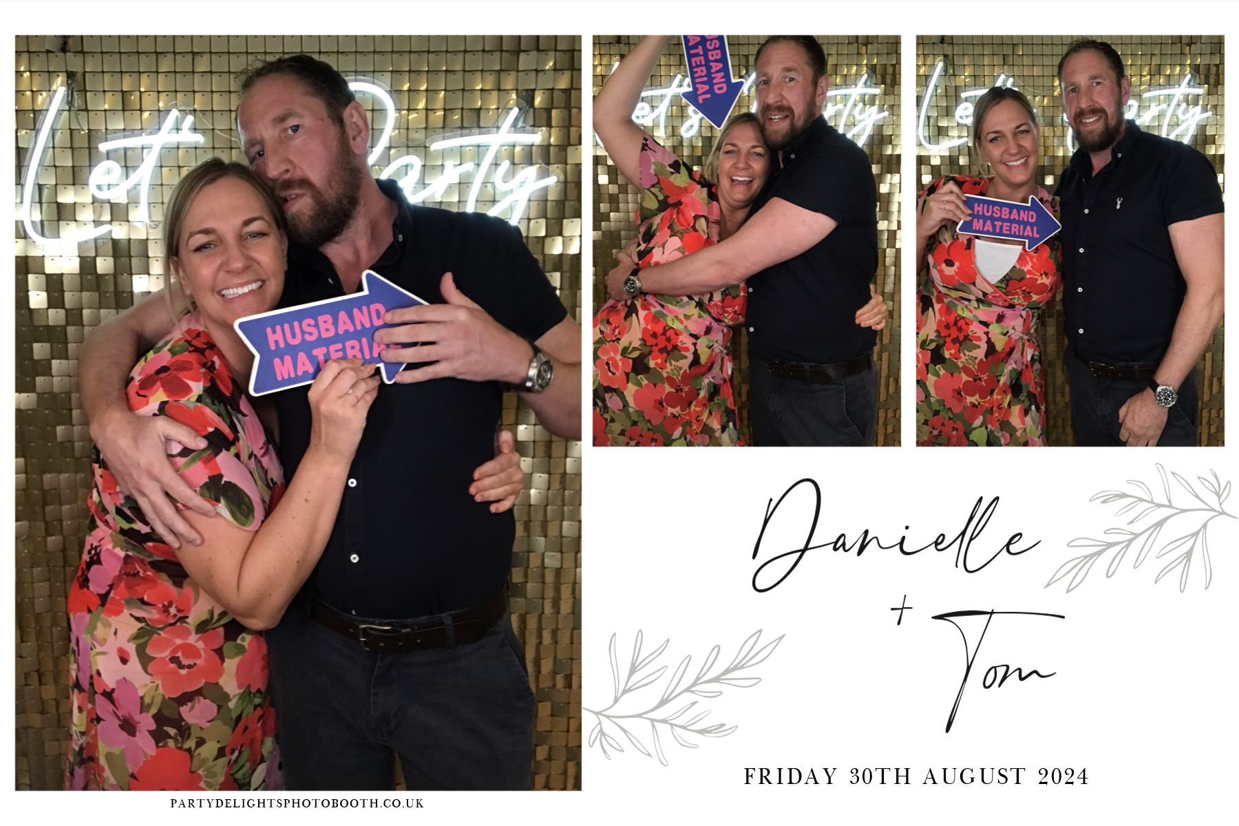 Danielle and Tom's Wedding | View more photos from the event at gallery.partydelightsphotobooth.co.uk/u/PartyDelightsPhotoBooth/Danielle-and-Toms-Wedding