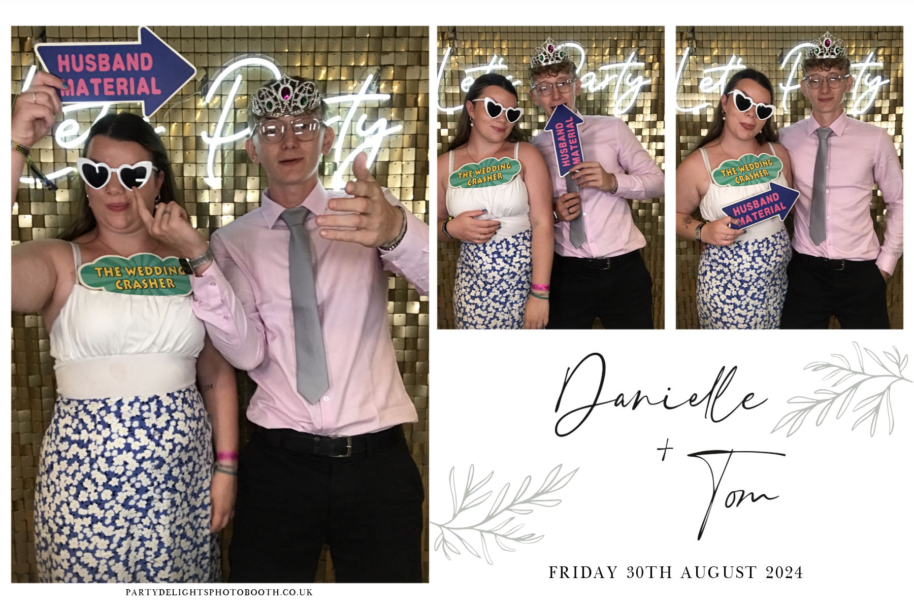 Danielle and Tom's Wedding | View more photos from the event at gallery.partydelightsphotobooth.co.uk/u/PartyDelightsPhotoBooth/Danielle-and-Toms-Wedding