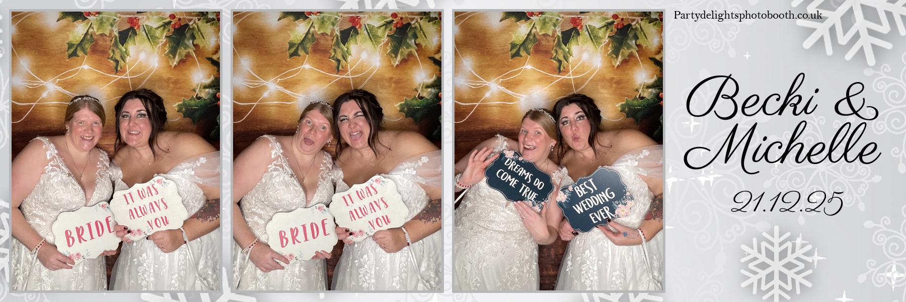 Becki & Michelle's Wedding | View more photos from the event at gallery.partydelightsphotobooth.co.uk/u/PartyDelightsPhotoBooth/Becki-Michelles-Wedding