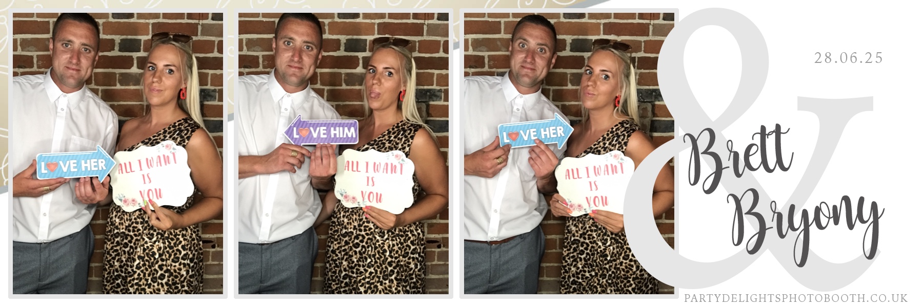Bryony and Brett's Wedding | View more photos from the event at gallery.partydelightsphotobooth.co.uk/u/PartyDelightsPhotoBooth/Bryony-and-Bretts-Wedding