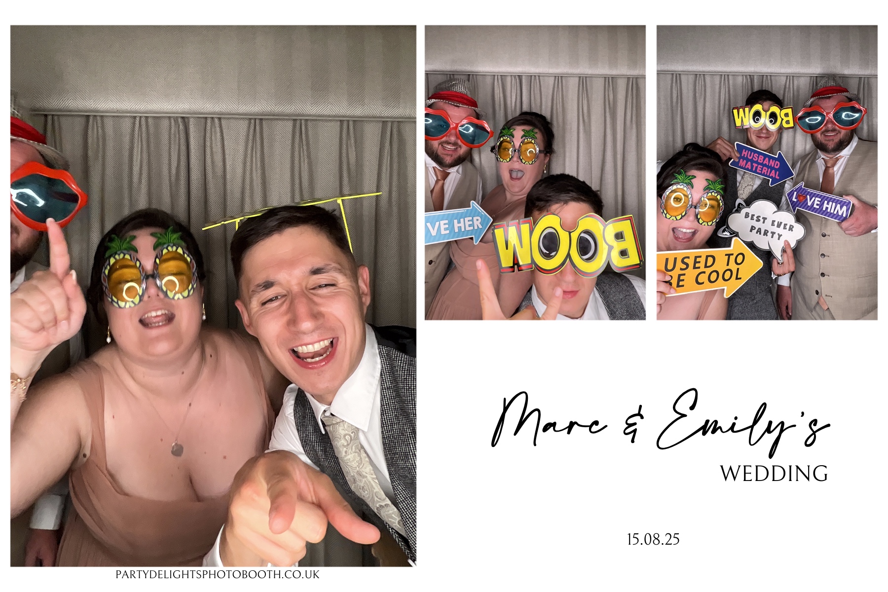 Marc and Emily's wedding | View more photos from the event at gallery.partydelightsphotobooth.co.uk/u/PartyDelightsPhotoBooth/Marc-and-Emilys-wedding