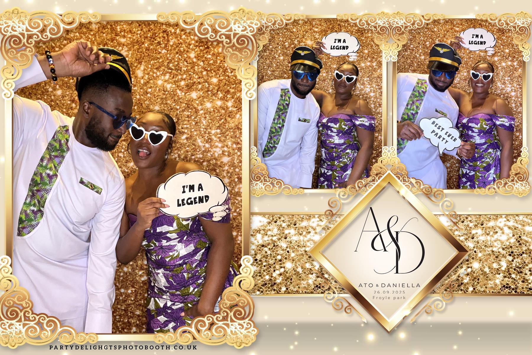 The Wedding of Ato and Daniella | View more photos from the event at gallery.partydelightsphotobooth.co.uk/u/PartyDelightsPhotoBooth/The-Wedding-of-Ato-and-Daniella