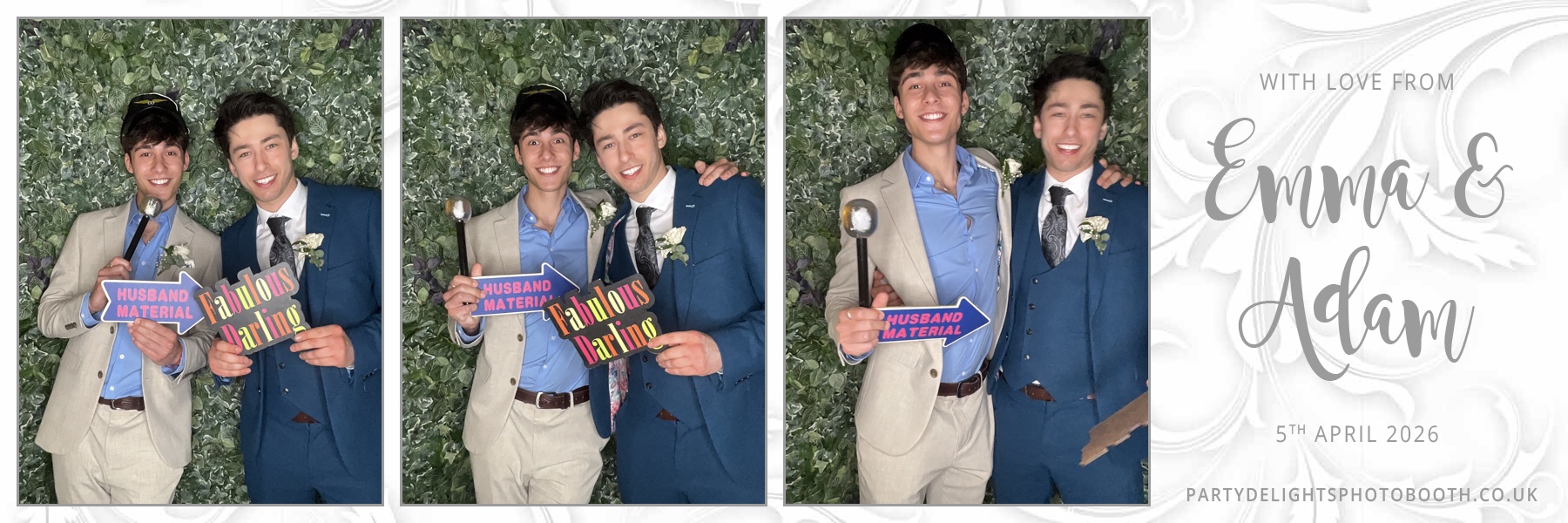 Adam and Emma's Wedding | View more photos from the event at gallery.partydelightsphotobooth.co.uk/u/PartyDelightsPhotoBooth/Adam-and-Emmas-Wedding