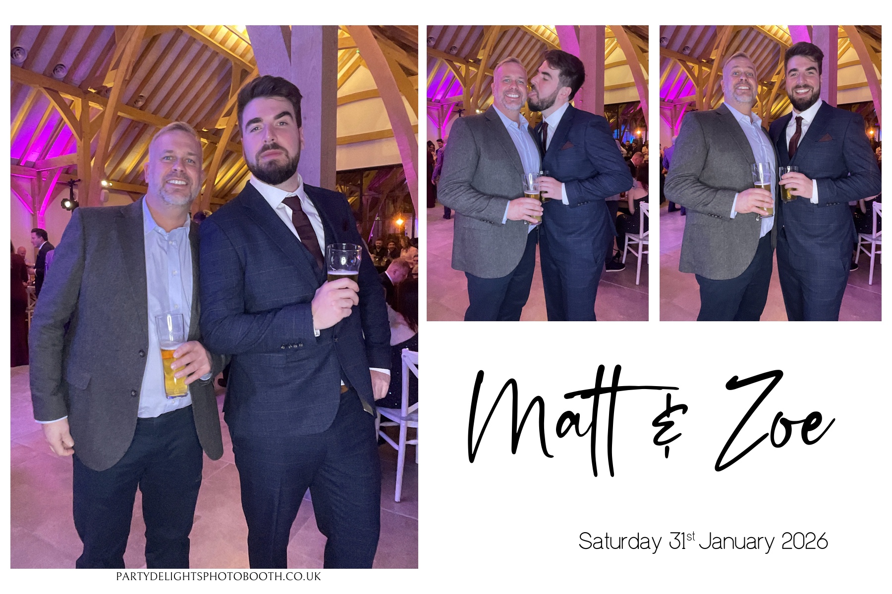 Matt and Zoe's Wedding | View more photos from the event at gallery.partydelightsphotobooth.co.uk/u/PartyDelightsPhotoBooth/Matt-and-Zoes-Wedding