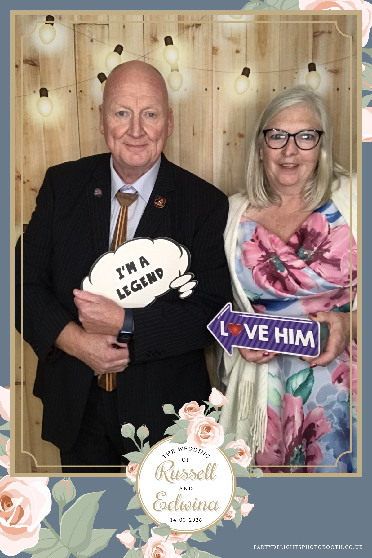 Russell and Edwina's wedding | View more photos from the event at gallery.partydelightsphotobooth.co.uk/u/PartyDelightsPhotoBooth/Russell-and-Edwinas-wedding