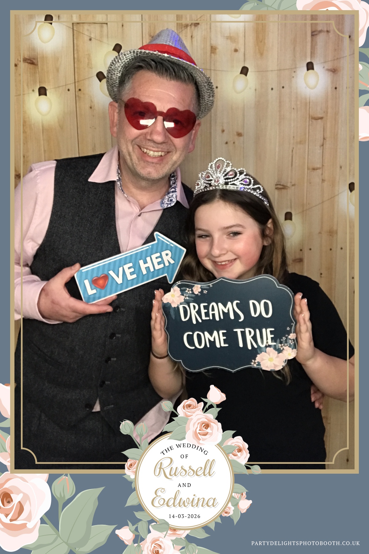 Russell and Edwina's wedding | View more photos from the event at gallery.partydelightsphotobooth.co.uk/u/PartyDelightsPhotoBooth/Russell-and-Edwinas-wedding