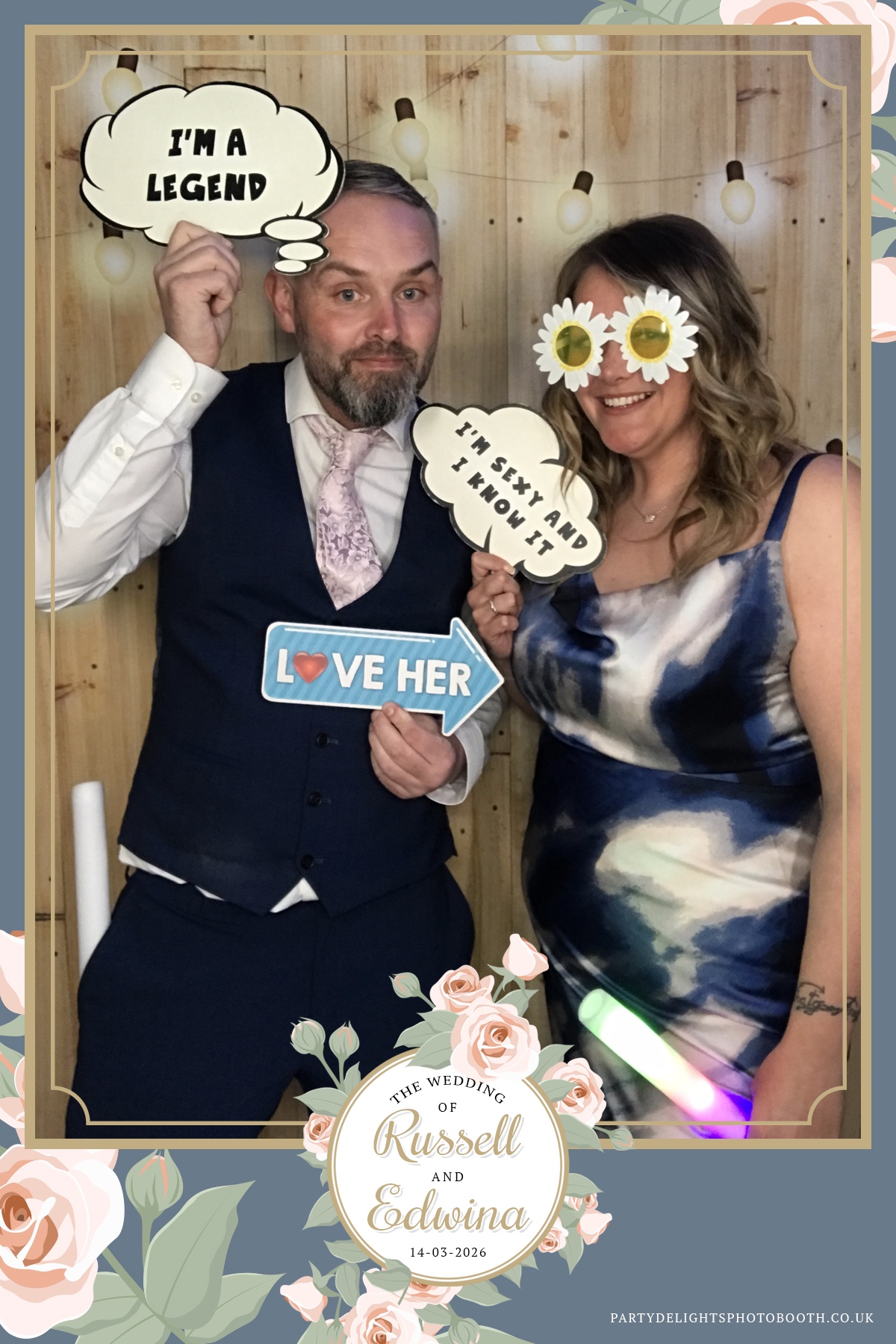 Russell and Edwina's wedding | View more photos from the event at gallery.partydelightsphotobooth.co.uk/u/PartyDelightsPhotoBooth/Russell-and-Edwinas-wedding