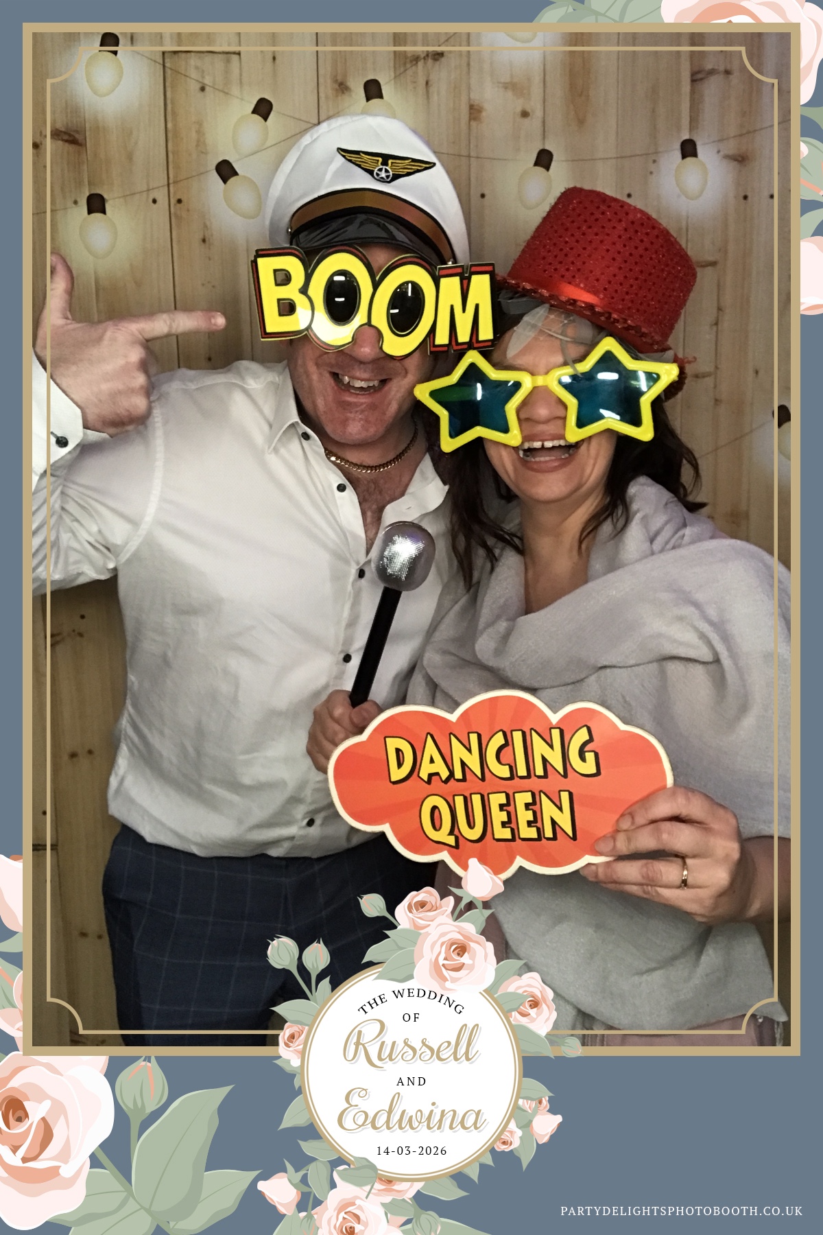 Russell and Edwina's wedding | View more photos from the event at gallery.partydelightsphotobooth.co.uk/u/PartyDelightsPhotoBooth/Russell-and-Edwinas-wedding