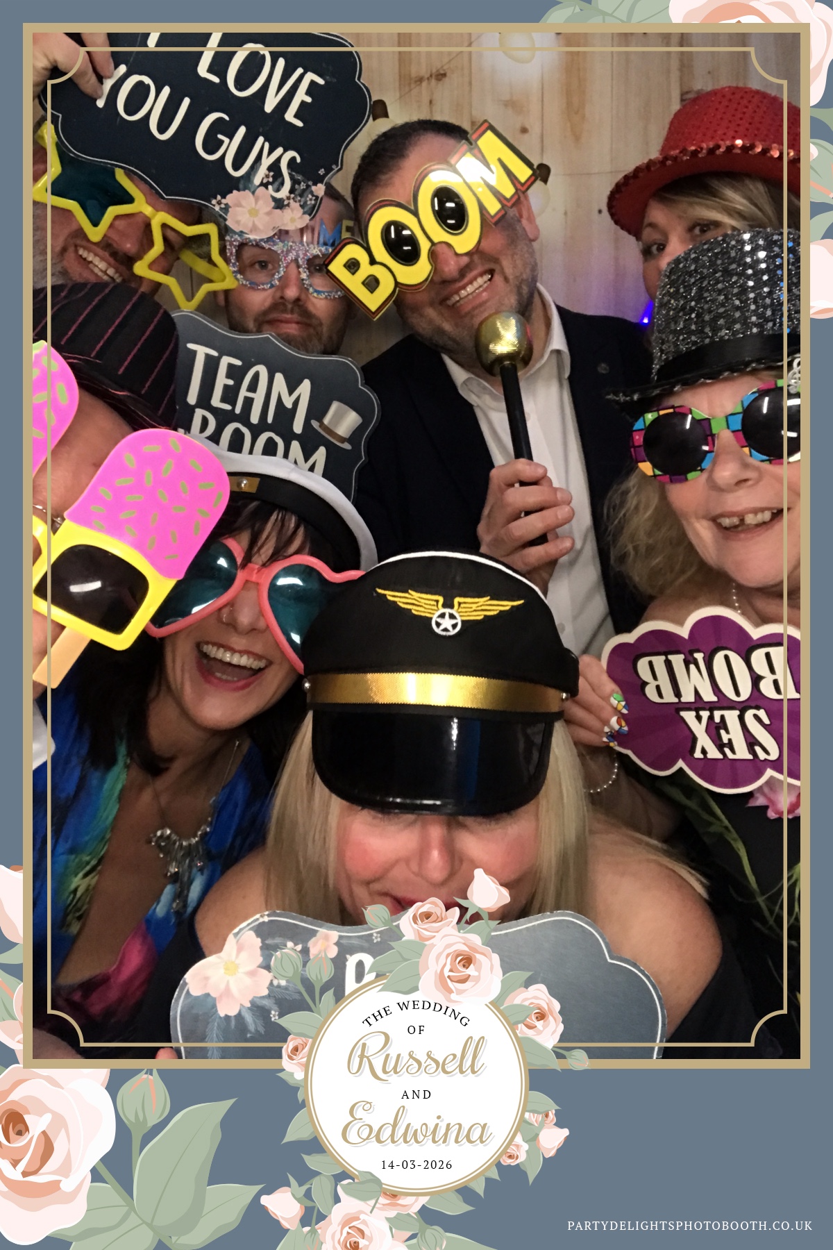 Russell and Edwina's wedding | View more photos from the event at gallery.partydelightsphotobooth.co.uk/u/PartyDelightsPhotoBooth/Russell-and-Edwinas-wedding