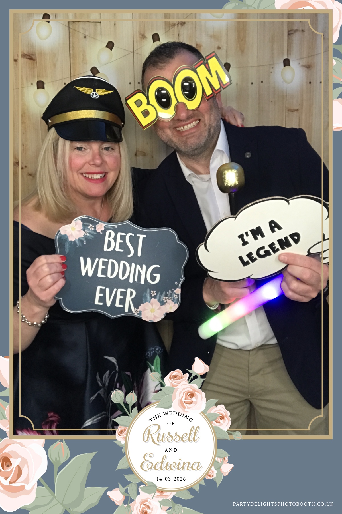 Russell and Edwina's wedding | View more photos from the event at gallery.partydelightsphotobooth.co.uk/u/PartyDelightsPhotoBooth/Russell-and-Edwinas-wedding