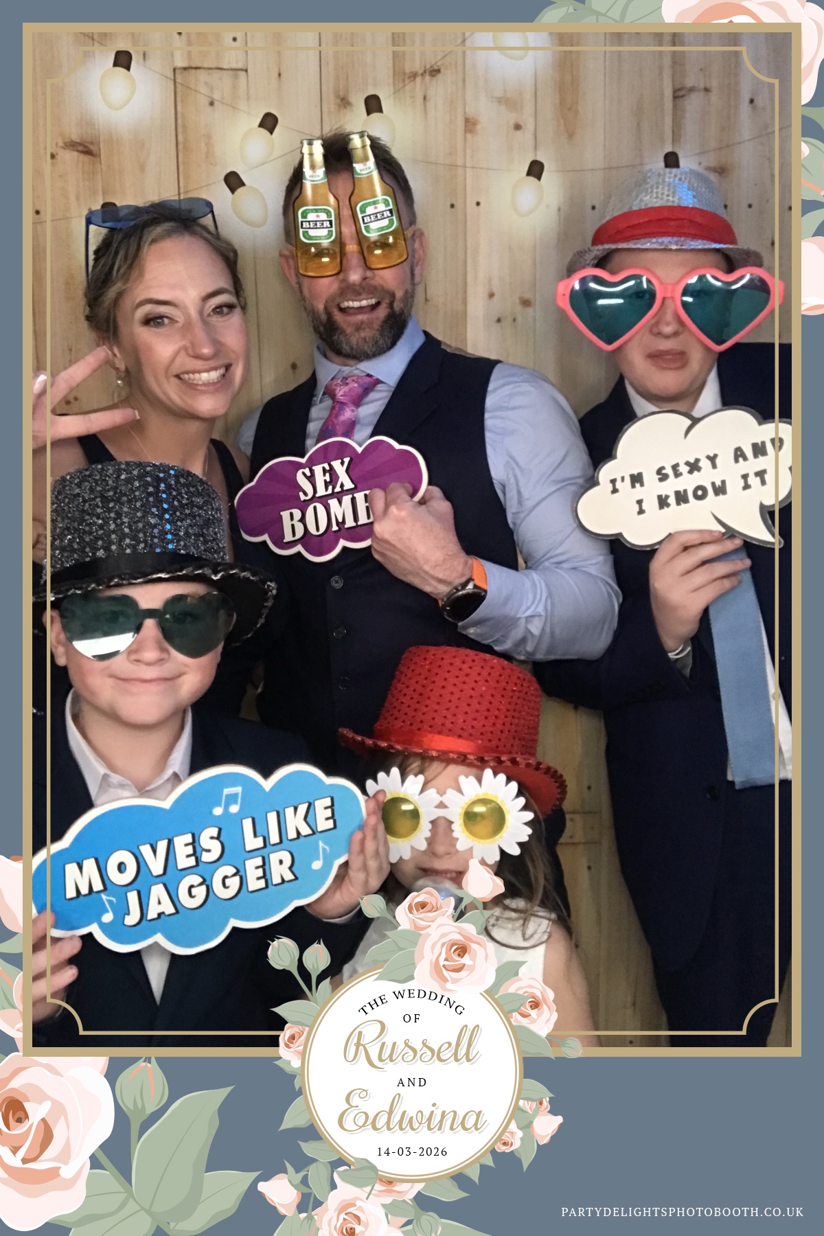 Russell and Edwina's wedding | View more photos from the event at gallery.partydelightsphotobooth.co.uk/u/PartyDelightsPhotoBooth/Russell-and-Edwinas-wedding