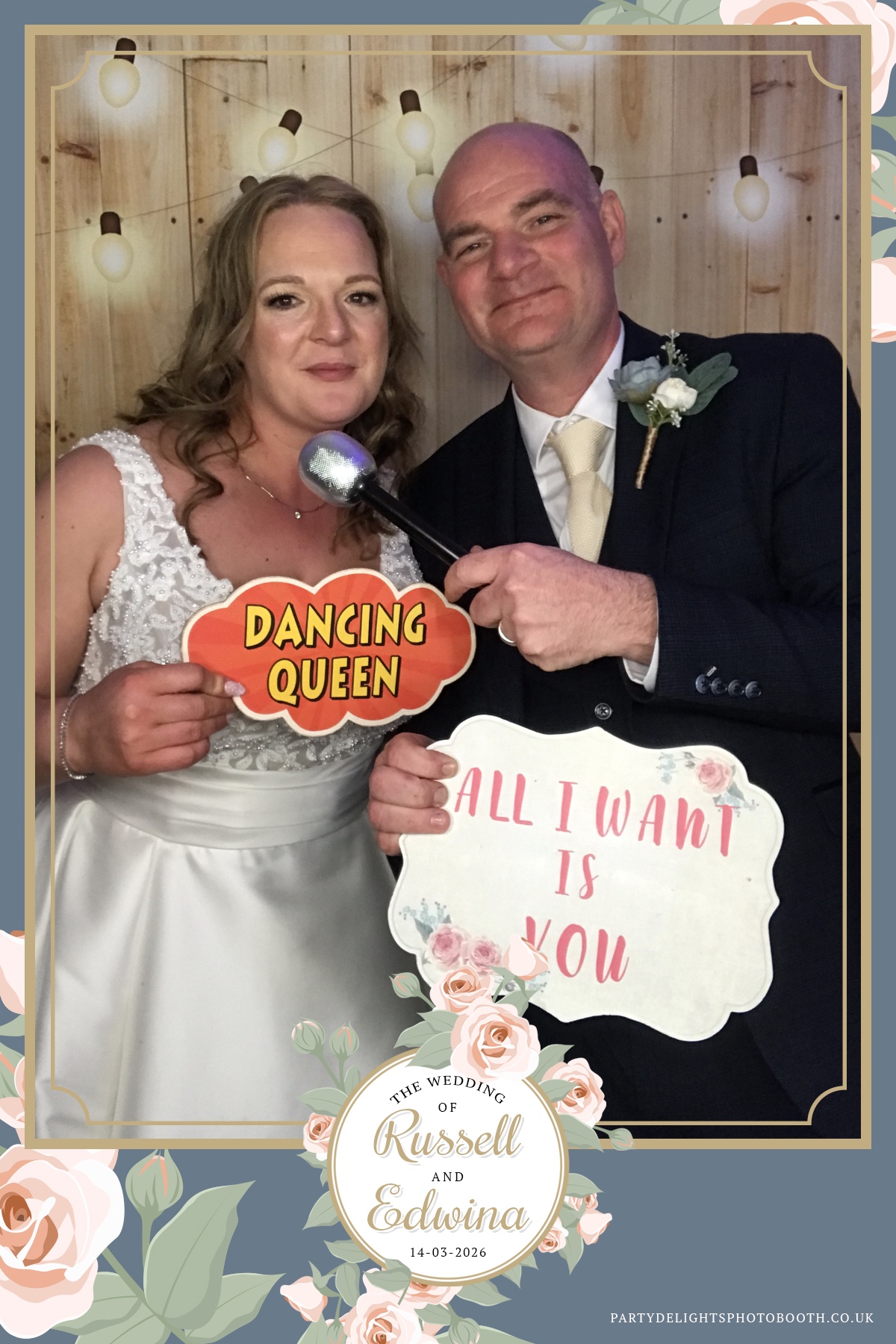 Russell and Edwina's wedding | View more photos from the event at gallery.partydelightsphotobooth.co.uk/u/PartyDelightsPhotoBooth/Russell-and-Edwinas-wedding