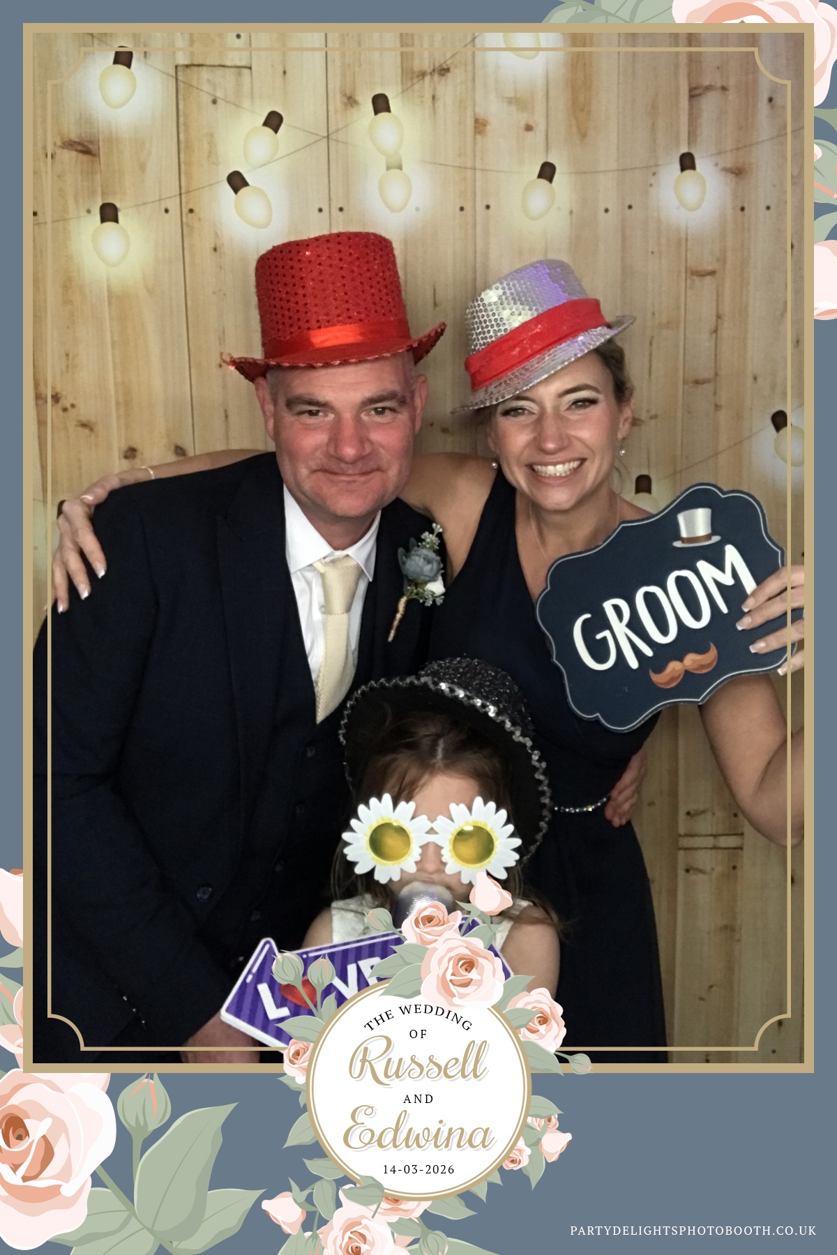 Russell and Edwina's wedding | View more photos from the event at gallery.partydelightsphotobooth.co.uk/u/PartyDelightsPhotoBooth/Russell-and-Edwinas-wedding