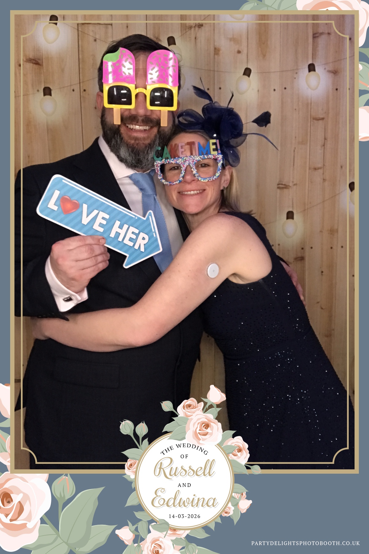 Russell and Edwina's wedding | View more photos from the event at gallery.partydelightsphotobooth.co.uk/u/PartyDelightsPhotoBooth/Russell-and-Edwinas-wedding