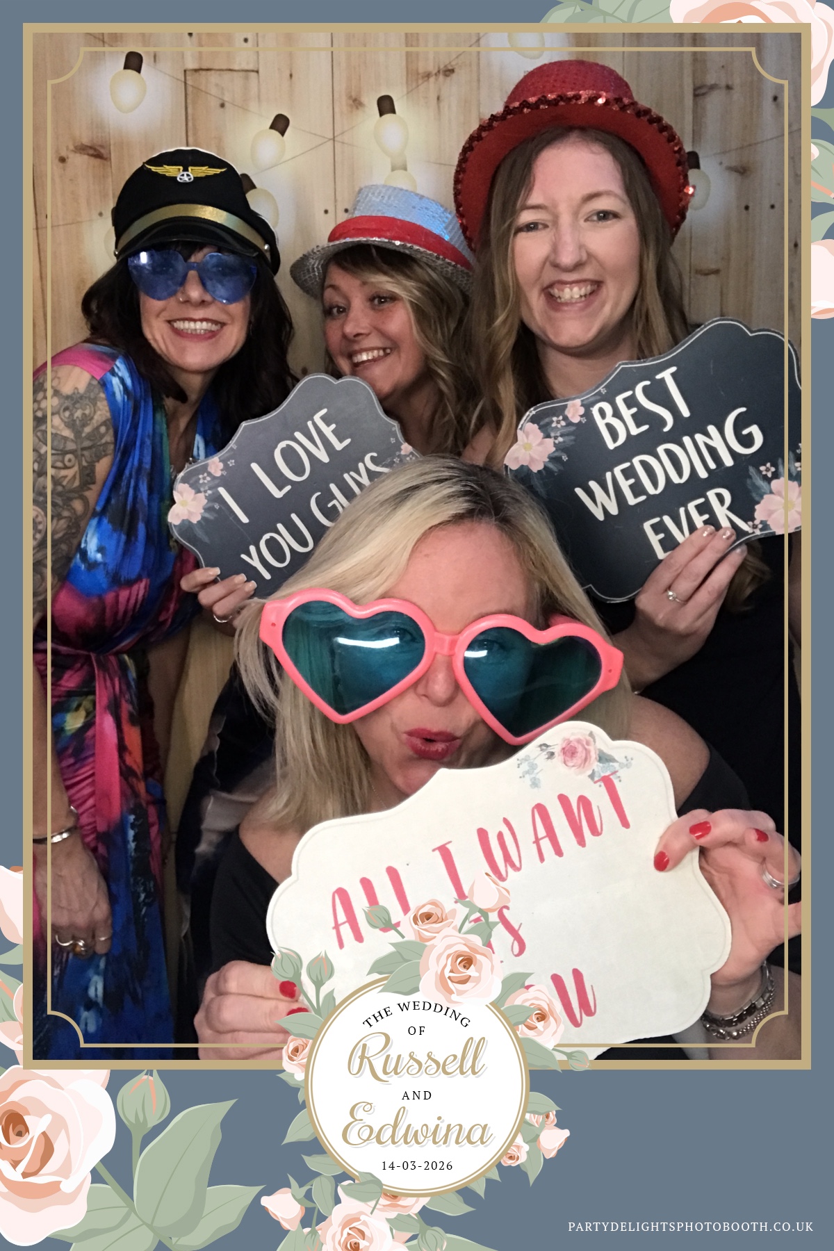 Russell and Edwina's wedding | View more photos from the event at gallery.partydelightsphotobooth.co.uk/u/PartyDelightsPhotoBooth/Russell-and-Edwinas-wedding