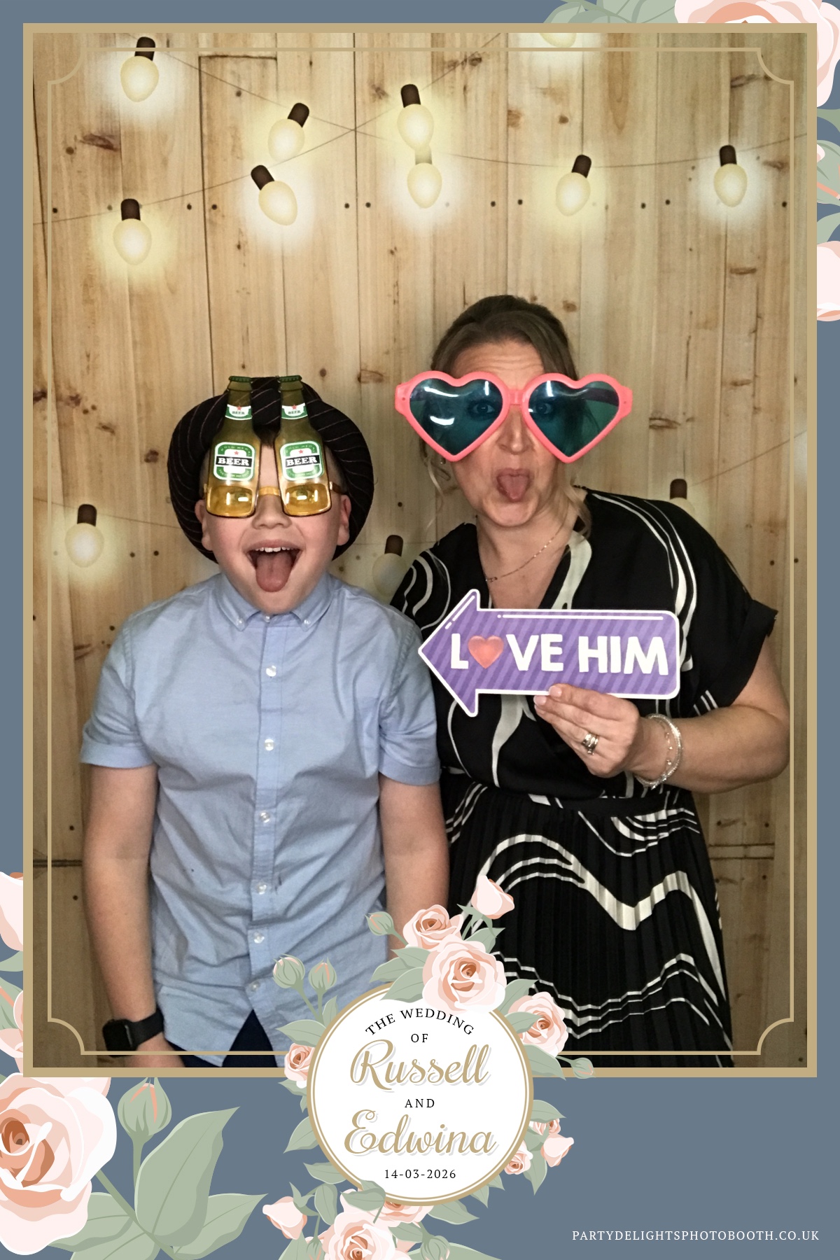 Russell and Edwina's wedding | View more photos from the event at gallery.partydelightsphotobooth.co.uk/u/PartyDelightsPhotoBooth/Russell-and-Edwinas-wedding