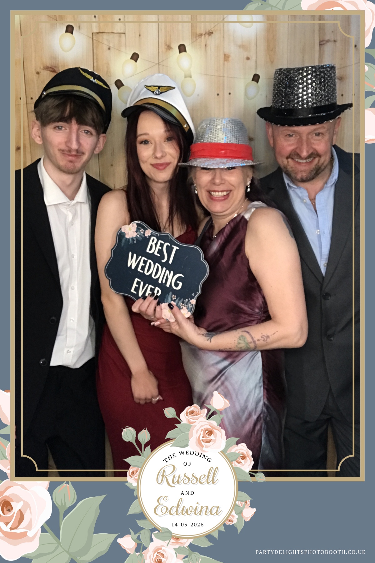 Russell and Edwina's wedding | View more photos from the event at gallery.partydelightsphotobooth.co.uk/u/PartyDelightsPhotoBooth/Russell-and-Edwinas-wedding