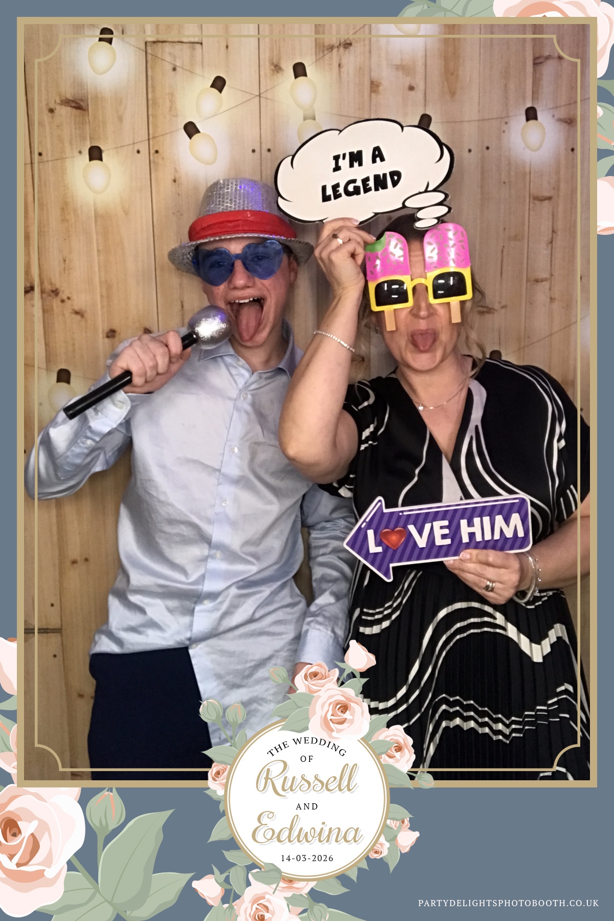 Russell and Edwina's wedding | View more photos from the event at gallery.partydelightsphotobooth.co.uk/u/PartyDelightsPhotoBooth/Russell-and-Edwinas-wedding