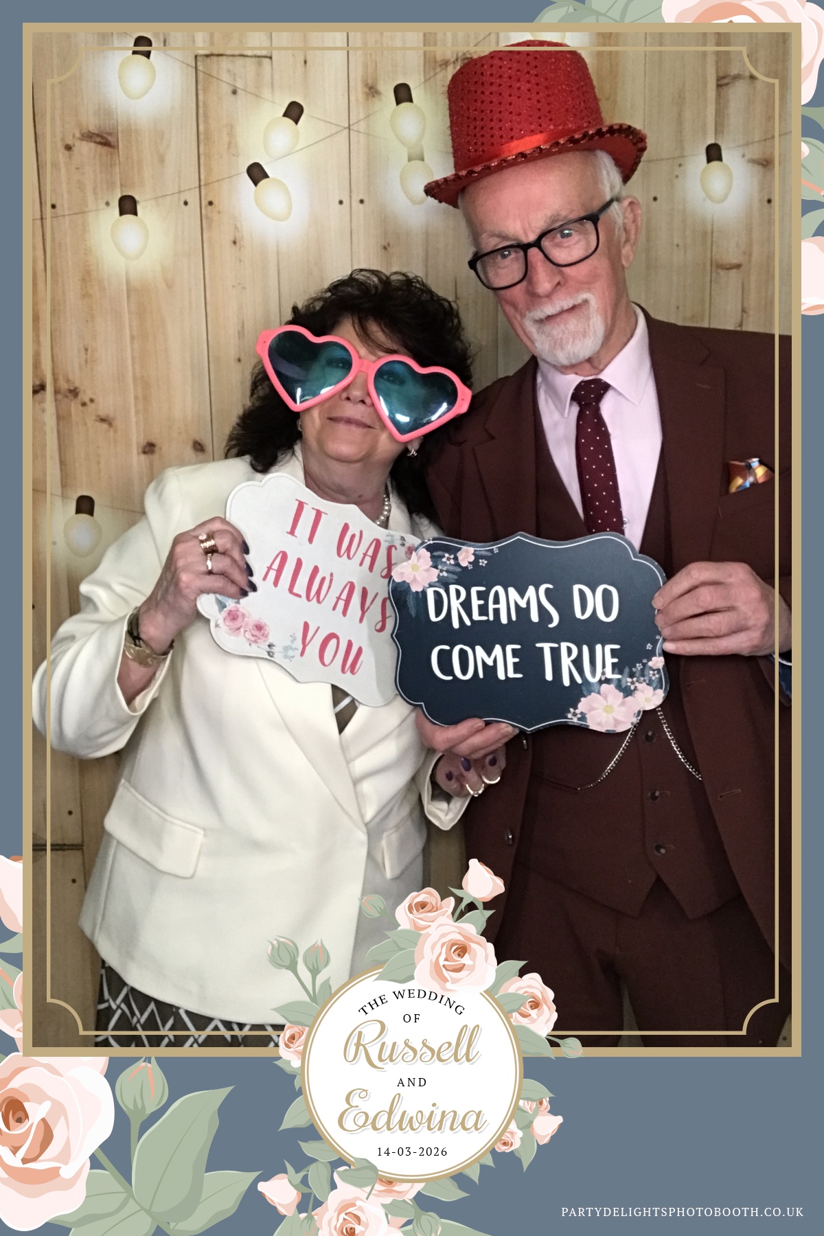 Russell and Edwina's wedding | View more photos from the event at gallery.partydelightsphotobooth.co.uk/u/PartyDelightsPhotoBooth/Russell-and-Edwinas-wedding