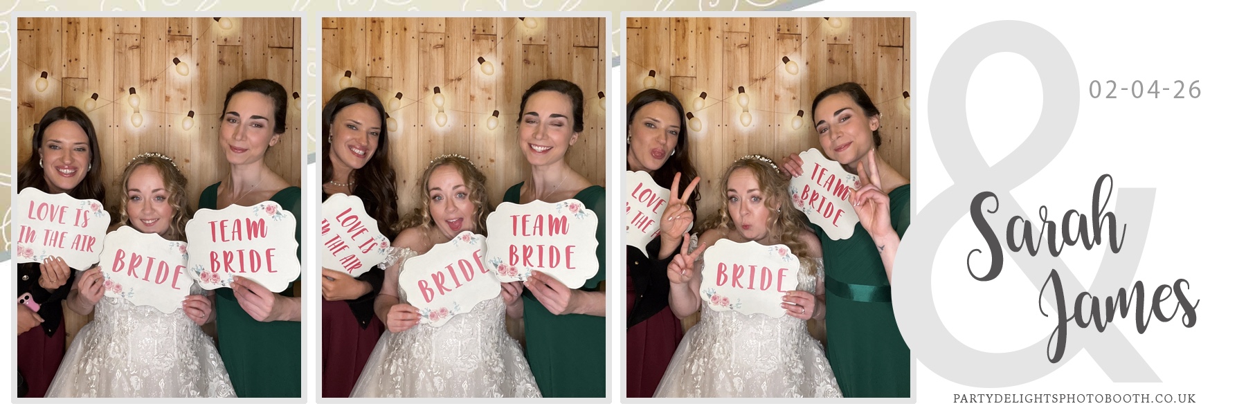 Sarah & James Wedding | View more photos from the event at gallery.partydelightsphotobooth.co.uk/u/PartyDelightsPhotoBooth/Sarah-James-Wedding