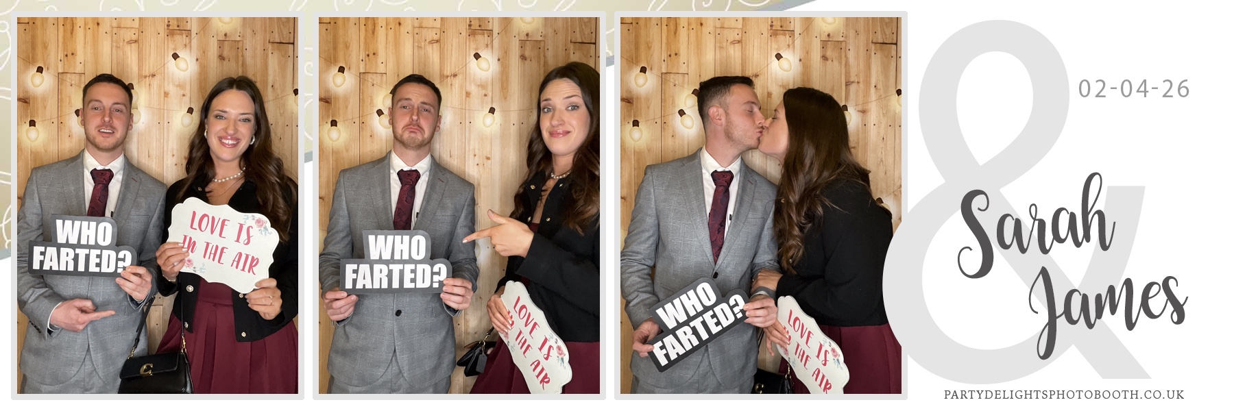Sarah & James Wedding | View more photos from the event at gallery.partydelightsphotobooth.co.uk/u/PartyDelightsPhotoBooth/Sarah-James-Wedding