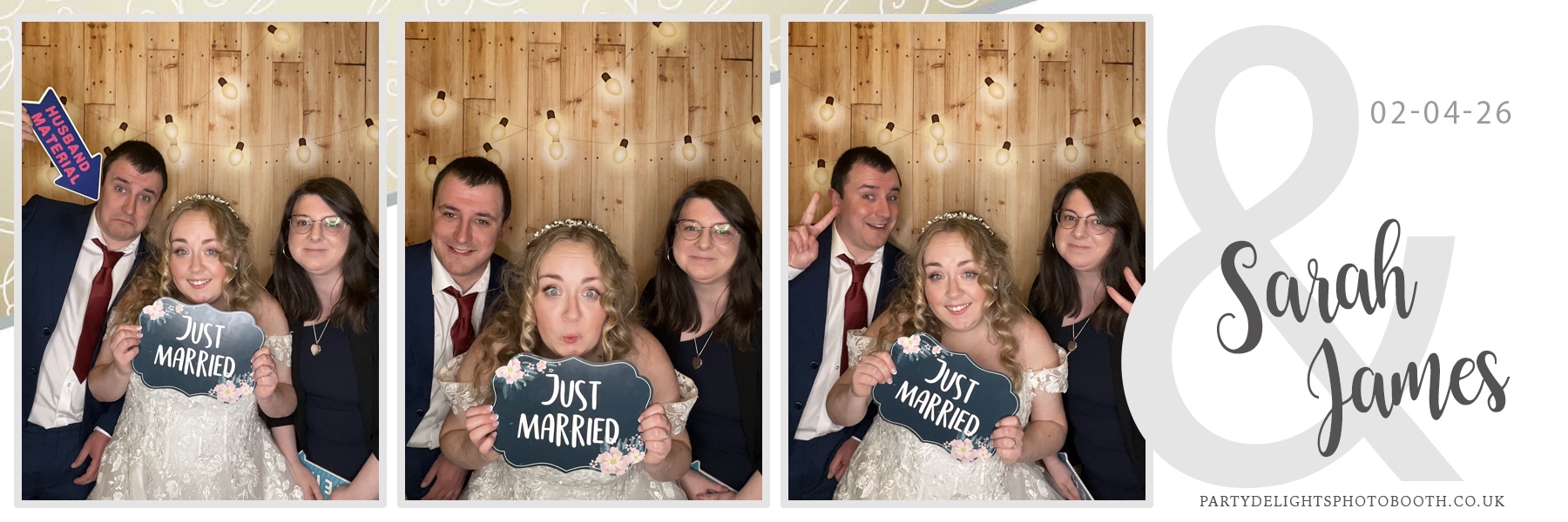 Sarah & James Wedding | View more photos from the event at gallery.partydelightsphotobooth.co.uk/u/PartyDelightsPhotoBooth/Sarah-James-Wedding