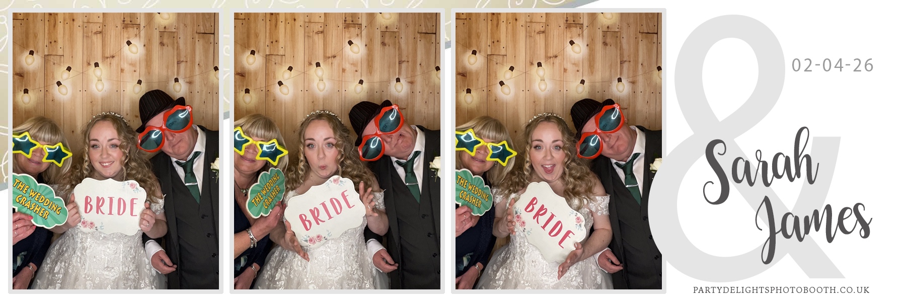 Sarah & James Wedding | View more photos from the event at gallery.partydelightsphotobooth.co.uk/u/PartyDelightsPhotoBooth/Sarah-James-Wedding