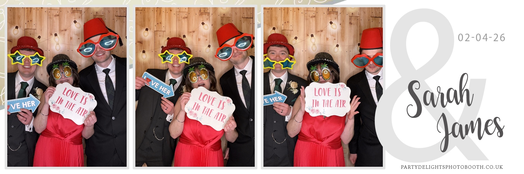Sarah & James Wedding | View more photos from the event at gallery.partydelightsphotobooth.co.uk/u/PartyDelightsPhotoBooth/Sarah-James-Wedding