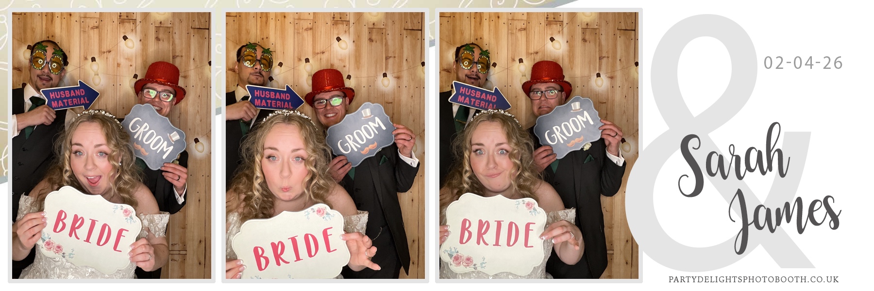 Sarah & James Wedding | View more photos from the event at gallery.partydelightsphotobooth.co.uk/u/PartyDelightsPhotoBooth/Sarah-James-Wedding