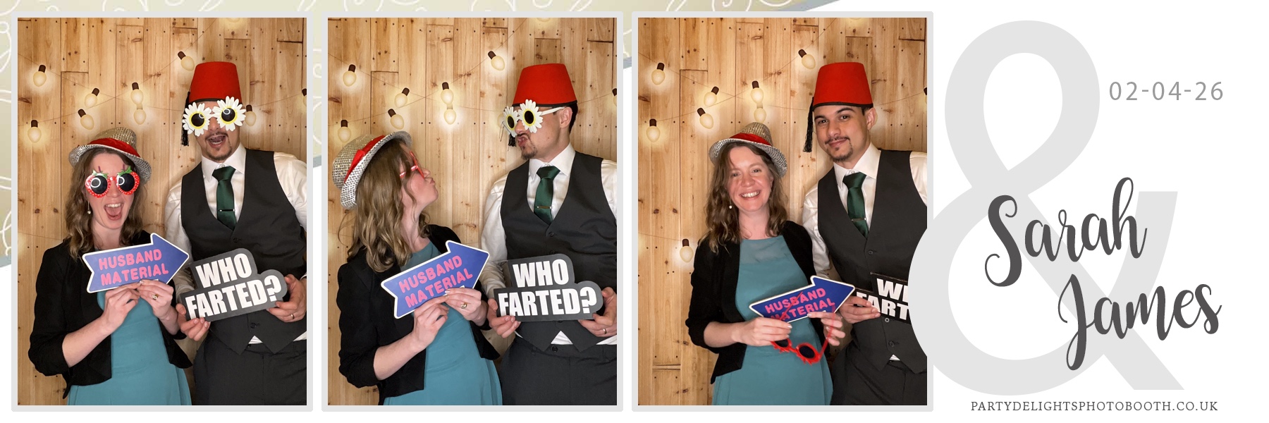 Sarah & James Wedding | View more photos from the event at gallery.partydelightsphotobooth.co.uk/u/PartyDelightsPhotoBooth/Sarah-James-Wedding