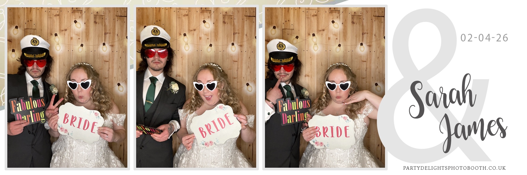 Sarah & James Wedding | View more photos from the event at gallery.partydelightsphotobooth.co.uk/u/PartyDelightsPhotoBooth/Sarah-James-Wedding