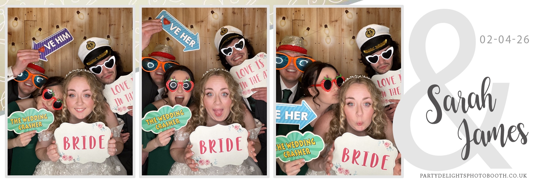 Sarah & James Wedding | View more photos from the event at gallery.partydelightsphotobooth.co.uk/u/PartyDelightsPhotoBooth/Sarah-James-Wedding