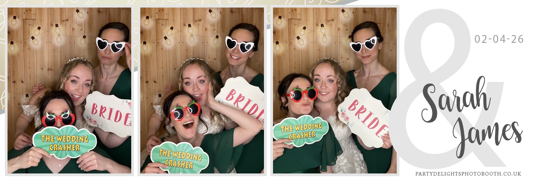 Sarah & James Wedding | View more photos from the event at gallery.partydelightsphotobooth.co.uk/u/PartyDelightsPhotoBooth/Sarah-James-Wedding