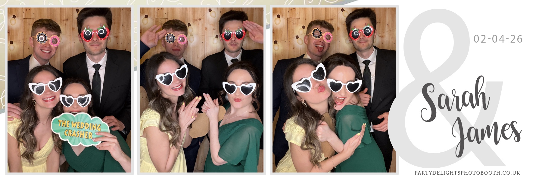 Sarah & James Wedding | View more photos from the event at gallery.partydelightsphotobooth.co.uk/u/PartyDelightsPhotoBooth/Sarah-James-Wedding