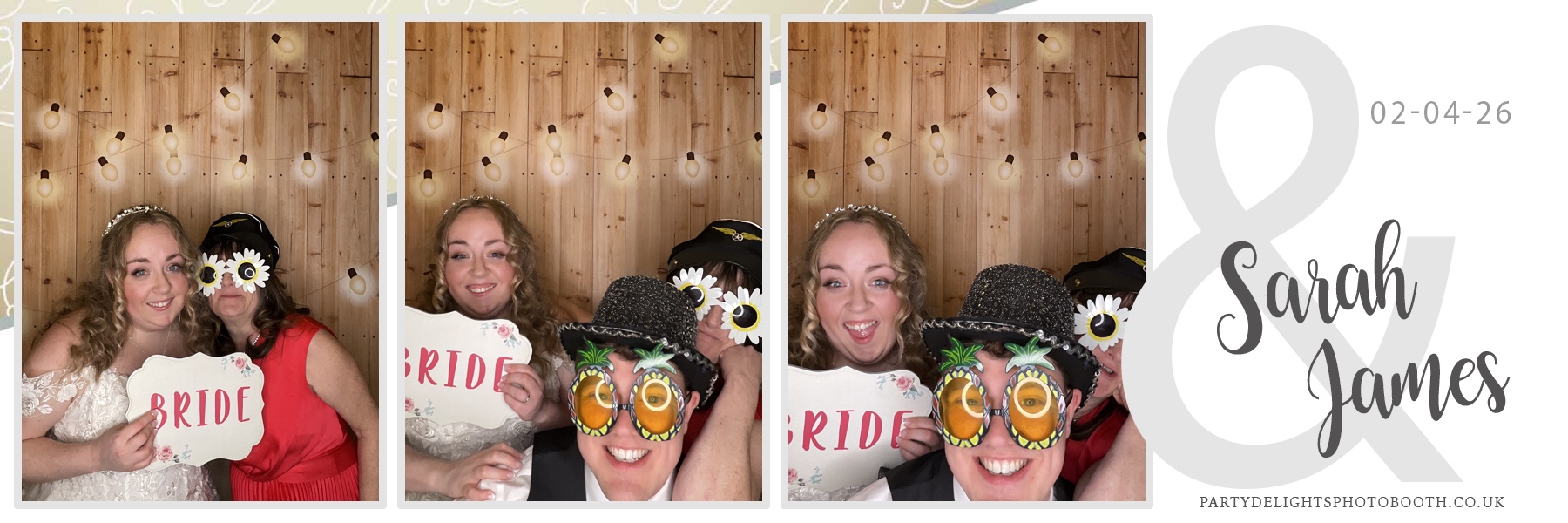 Sarah & James Wedding | View more photos from the event at gallery.partydelightsphotobooth.co.uk/u/PartyDelightsPhotoBooth/Sarah-James-Wedding