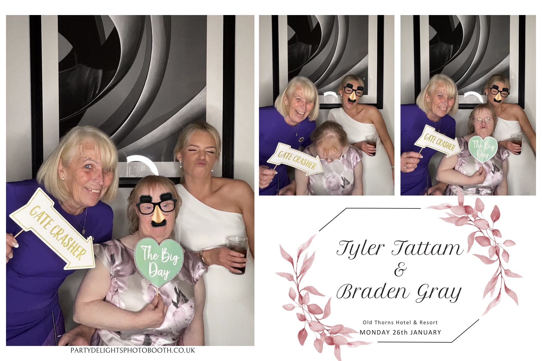 Tyler & Braden's Wedding | View more photos from the event at gallery.partydelightsphotobooth.co.uk/u/PartyDelightsPhotoBooth/Tyler-Bradens-Wedding