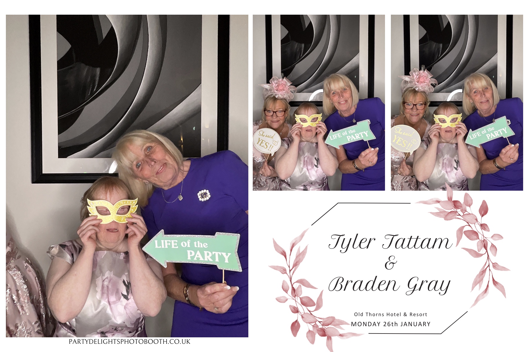 Tyler & Braden's Wedding | View more photos from the event at gallery.partydelightsphotobooth.co.uk/u/PartyDelightsPhotoBooth/Tyler-Bradens-Wedding