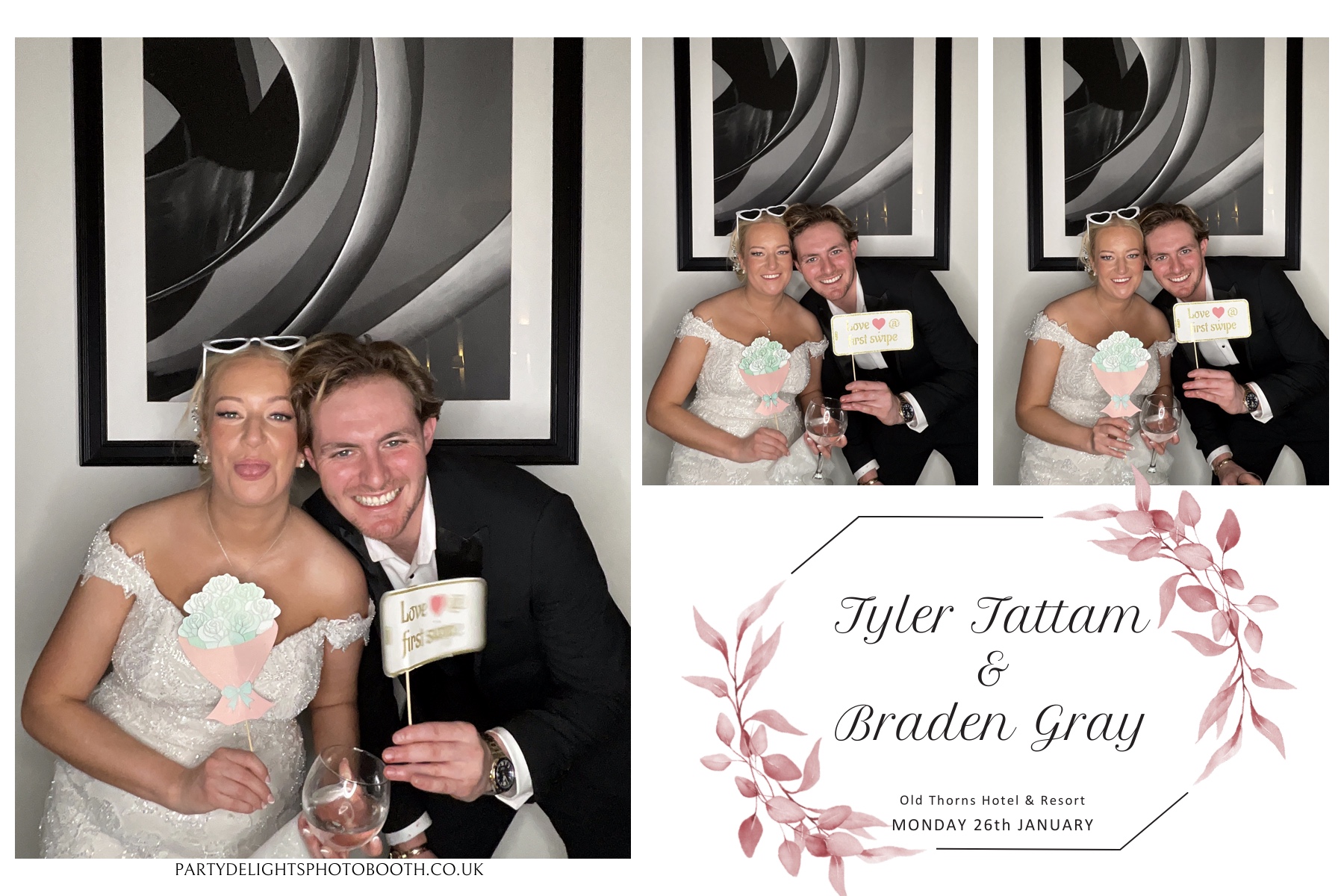 Tyler & Braden's Wedding | View more photos from the event at gallery.partydelightsphotobooth.co.uk/u/PartyDelightsPhotoBooth/Tyler-Bradens-Wedding