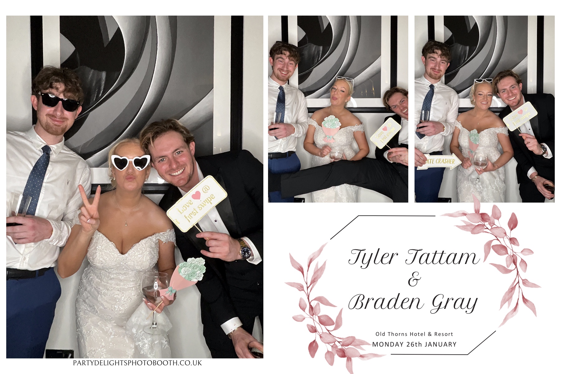 Tyler & Braden's Wedding | View more photos from the event at gallery.partydelightsphotobooth.co.uk/u/PartyDelightsPhotoBooth/Tyler-Bradens-Wedding